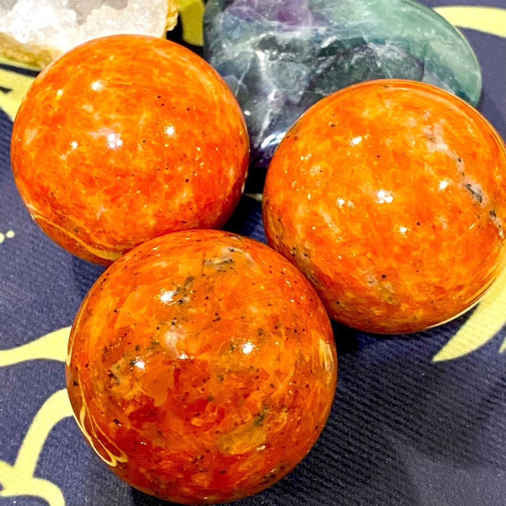 Golden Sunstone Spheres